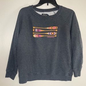 Pendleton Gray Canoe Oar Graphic Print Sweatshirt